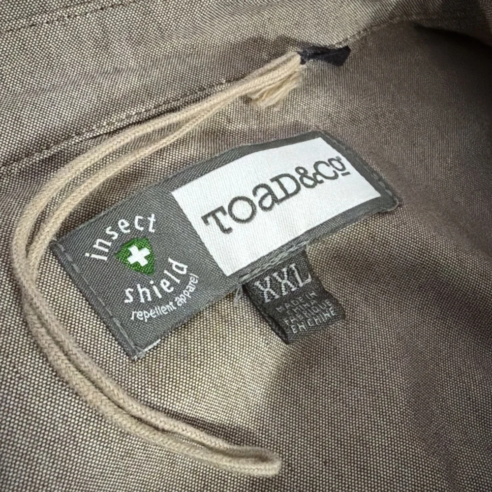 Toad And Co Men's 2XL Debug Riverbound Long‎ Sleeve Shirt + Insect Shield